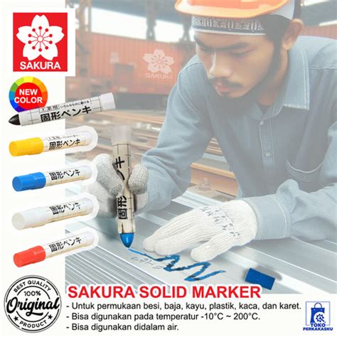 Jual Sakura Solid Steel Marker Spidol Penanda Besi Permanen Kuning