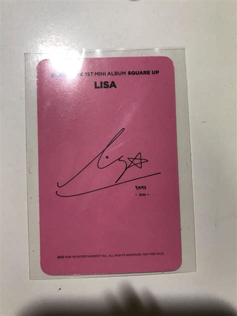 WTT Blackpink LISA PINK VER SIGNATURE PC, Hobbies & Toys, Memorabilia ...