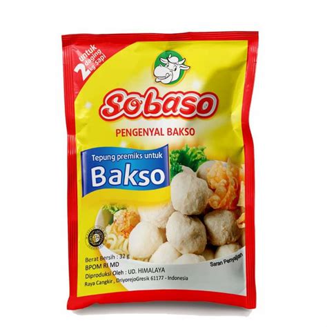 Jual Tepung Pengenyal Penstabil Perenyah Bakso Sobaso 32g Shopee