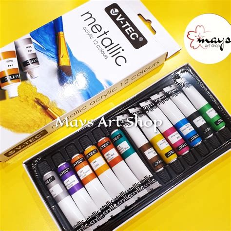 Jual Cat Akrilik Set Warna V Tec Cat Lukis Kanvas Acrylic Paint