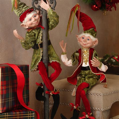 Classic Christmas Elves | Dressed Up Elf Dolls - TheHolidayBarn.com