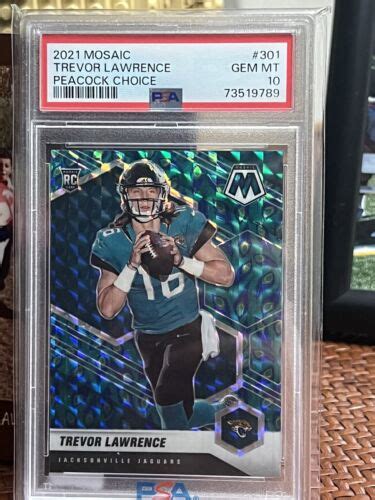 Panini Mosaic Trevor Lawrence Peacock Choice Rookie Rc Psa