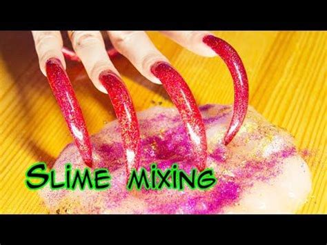 Red Manicure Asmr Long Nails Slime Claws Live Lokai Bracelet Vera