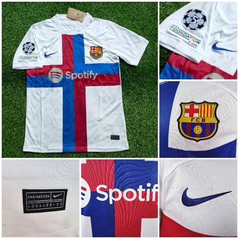 Jual JERSEY BOLA BARCELONA 3RD FULL PATCH UCL 2022 2023 GRADE ORI TOP