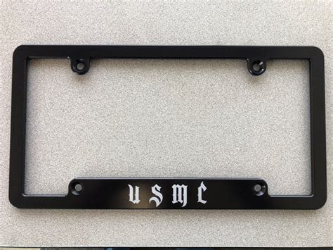 Usmc License Plate Frame Hmc Billet