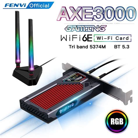 Fenvi AXE3000 6E Wi Fi Bluetooth 5 3 PCI Express Wi Fi Card RGB