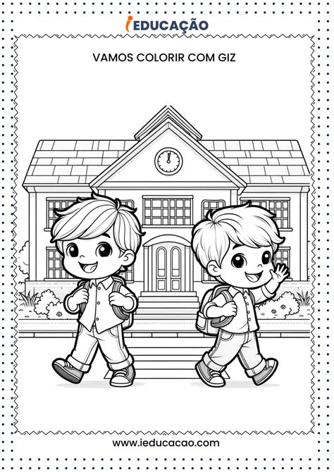 Atividade Para Colorir Volta As Aulas Educação Infantil