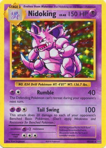 Pokemon Nidoking 45 108 XY Evolutions Holo Amazon Br