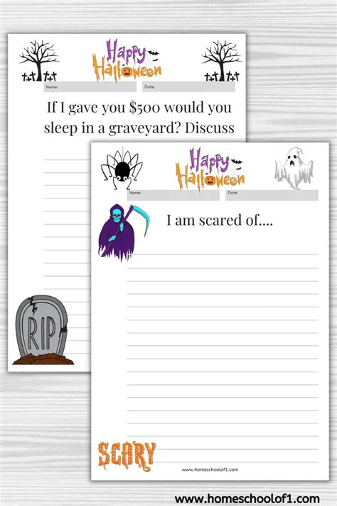 Free Printable Halloween Writing Prompts