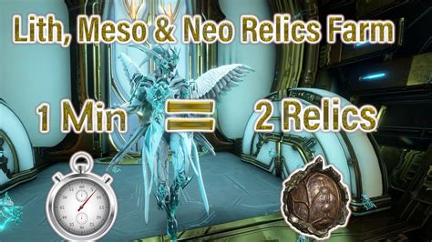 Warframe Lith Meso Neo Relics Farm 1 Minute 2 Relics Fastest