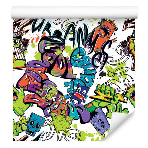 Tapeta Graffiti Z Kolorowymi Potworami Tapetyonline Pl