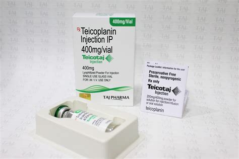 Teicoplanin Injection IP 400 Mg Information Taj Generics