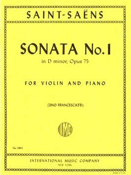 Saint Sa Ns Violin Sonata No In D Minor Op Page Of