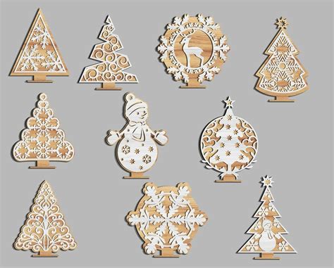 Bundle Christmas Trees Laser Cut Files