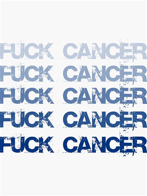 FUCK CANCER Sticker For Sale By Kzen Redbubble