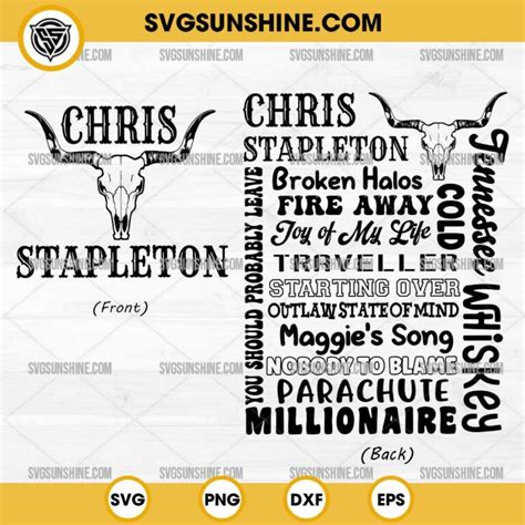 Chris Stapleton Svg Chris Stapleton Songs Svg Country Artist Svg Svg