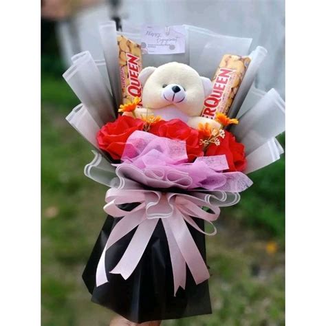 Jual Buket Boneka Dan Coklat Buket Bunga Buket Coklat Shopee