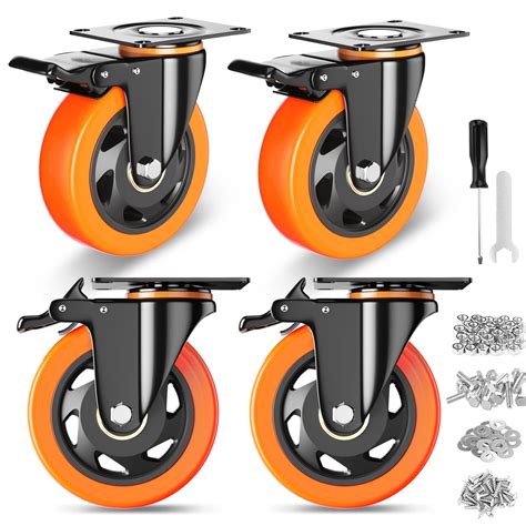 Buy 4 Inch Caster Wheels Casters Set Of 4 Heavy Duty Casters With