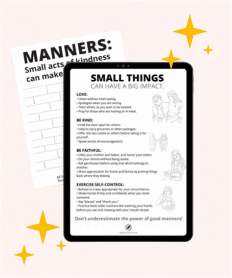 Good Manners Printable Poster