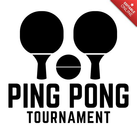 Ping Pong Table Tennis Tournament Logo Design Template Free Design