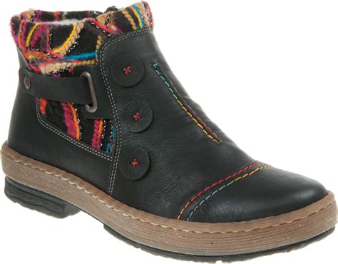 Rieker Felicitas Low Black Z Ankle Boots Humphries Shoes