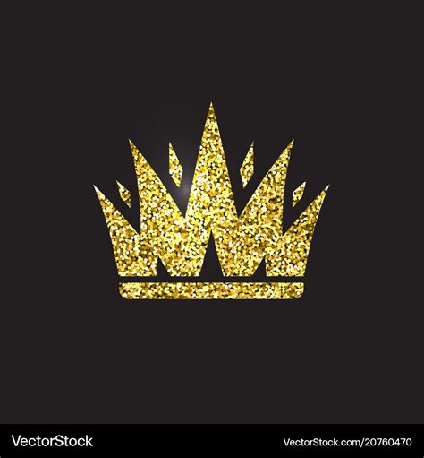 Queen Crown Royal Gold Headdress King Golden Vector Image