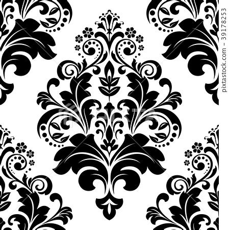 Damask Seamless Floral Pattern Royal Wallpaper Stock Illustration