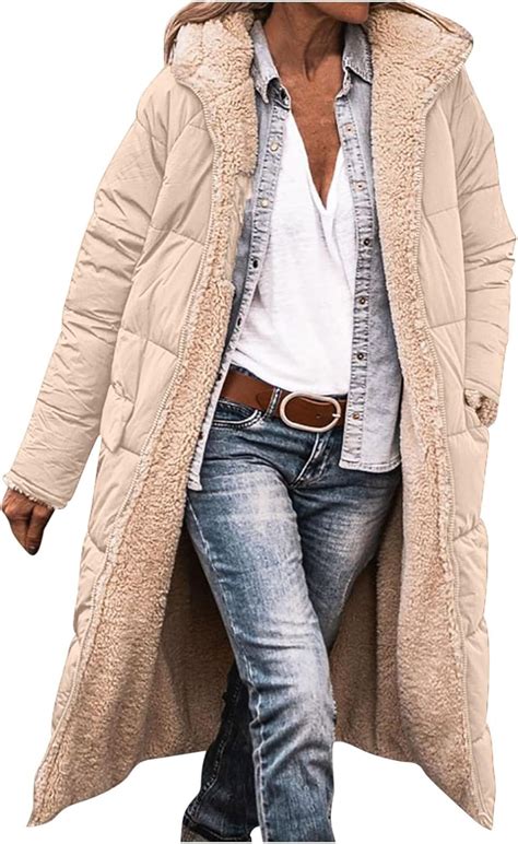 Kog Winterjacke Damen Daunenjacken Mode Dufflecoat Laufjacke Einfarbige