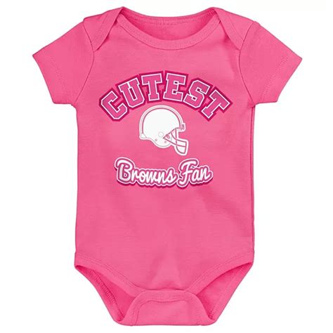 Girls Newborn And Infant Pink Cleveland Browns Cutest Fan Bodysuit