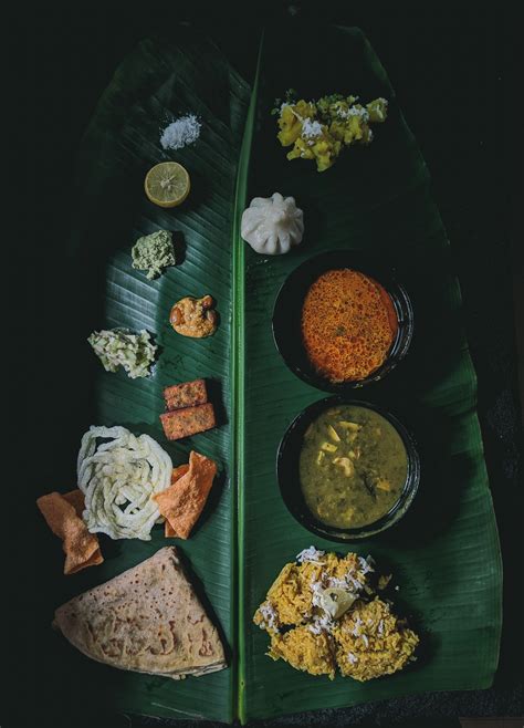 Maharashtrian Thali On Banana Leaf