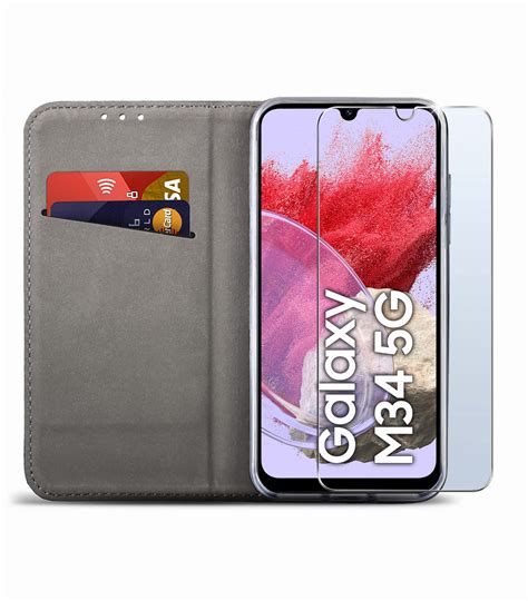 Etui Do Samsung Galaxy M G Zamykane Granatowe Szk O