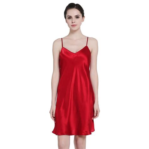 Momme Classic Short Silk Slip Nightgown Fs In