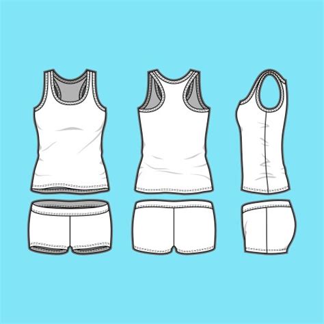 Blank Clothing Templates Royalty Free Vector Image