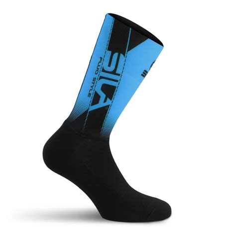 Sila Medium Height Lycra Pro Aero Socks Blue