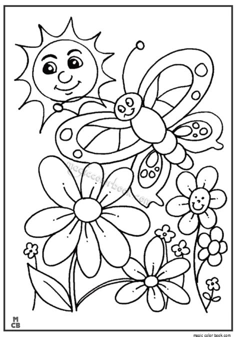 Coloriage Saison Printemps 164984 Nature Dessin à colorier