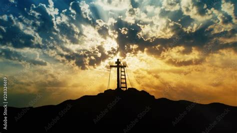 Golgotha Hill Outside Ancient Jerusalem Where Jesus Christ Was