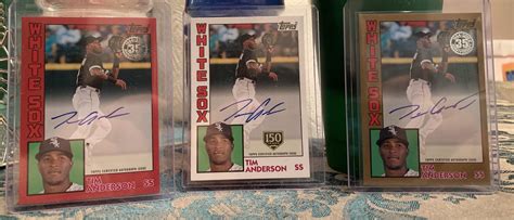 Mini Tim Anderson autograph rainbow! : r/baseballcards