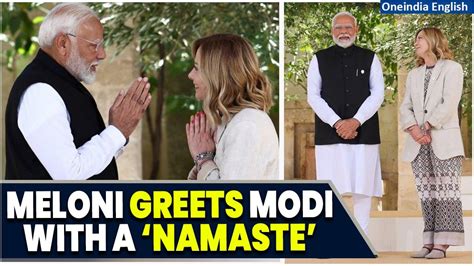 Video: Italy PM Giorgia Meloni Welcomes PM Modi - One News Page VIDEO