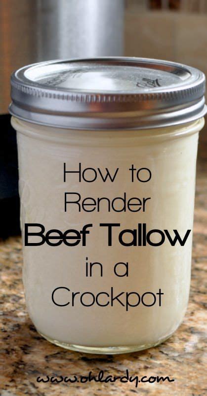 How To Render Beef Tallow In A Crockpot Beef Tallow Tallow Real