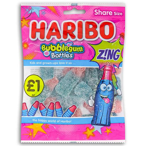 Haribo Fizzy Bubblegum Bottles British Candy