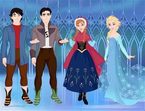 Hiro Hamada And Tadashi Meets Anna And Elsa Walt Disney Characters