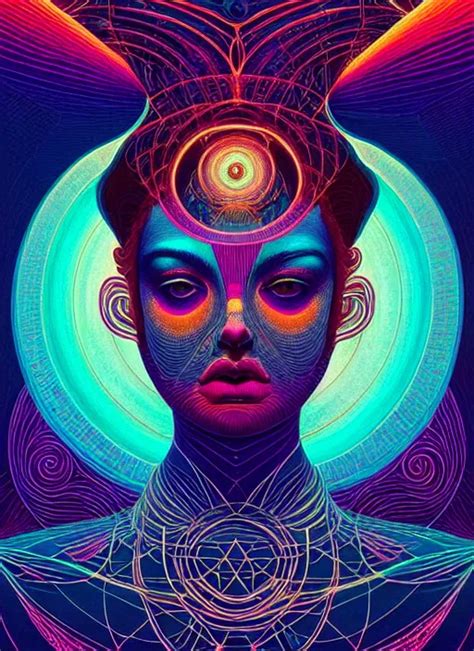 Symmetry Stunning Portrait Of Inanna Cosmic Goddess Stable