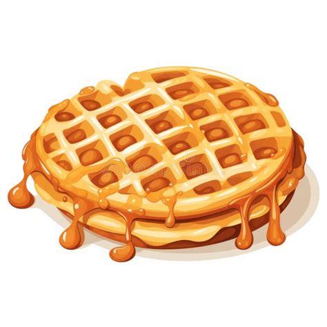 Croffle Croissant Waffle Korean Pastry Waffle Menu Vector