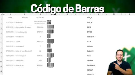 Como Fazer Codigo De Barras No Excel Qr Code Super Fácil E Rápido Youtube