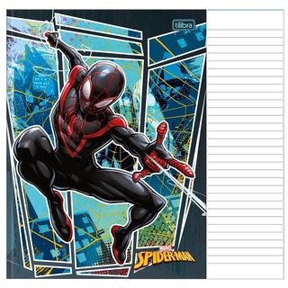 Kit Un Caderno Brochura Grande Fls Capa Dura Spider Man Marvel Homem