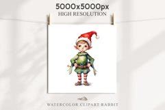 Cute Christmas Elf Santa Winter Decor Clipart PNG Scrapbook