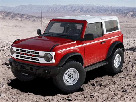 2024 Ford Bronco Heritage Edition Race Red Color | AUTOBICS