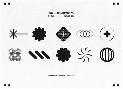 Free Y2k Sticker Pack V2 Behance