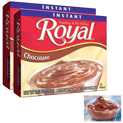 2 Royal Instant Pudding Dessert Mix Chocolate Kosher Pareve Pie Filling