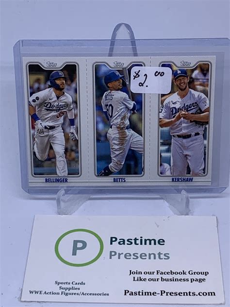 2022 Topps Opening Day Tpc Bellinger Betts Kershaw Triple Play Los